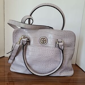 Giani Bernini Crocodile-Embossed Handbag - Pale Lavender